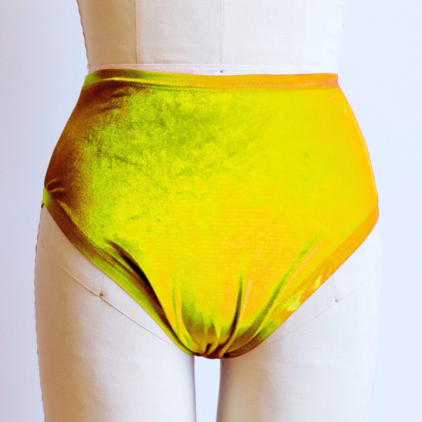 Yellow Velvet High Rise Undies