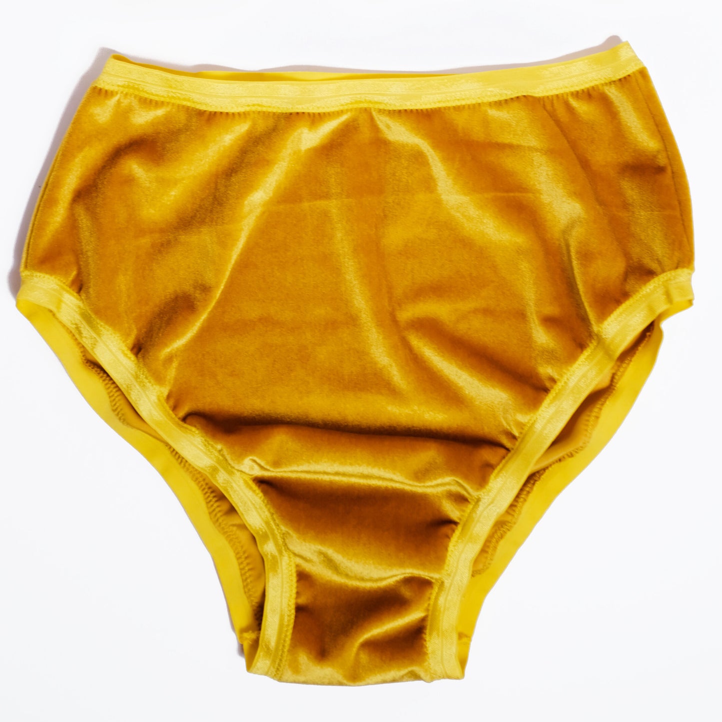 Yellow Velvet High Rise Undies