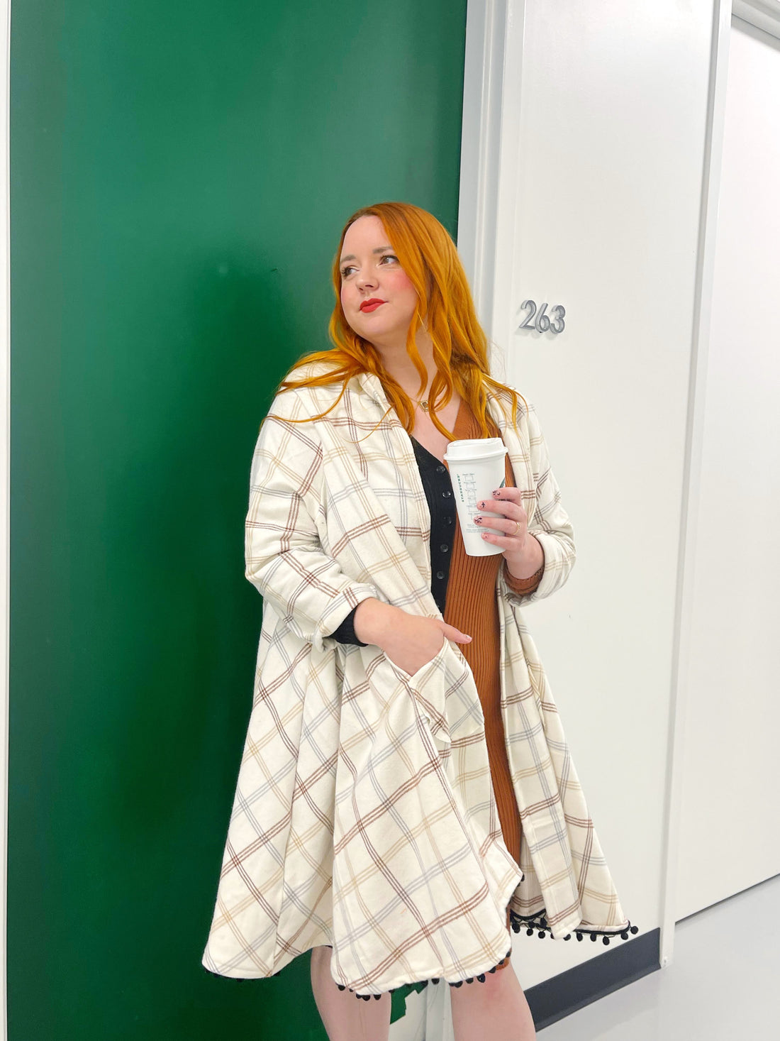 How to Style a Fall Flannel Cape Vest