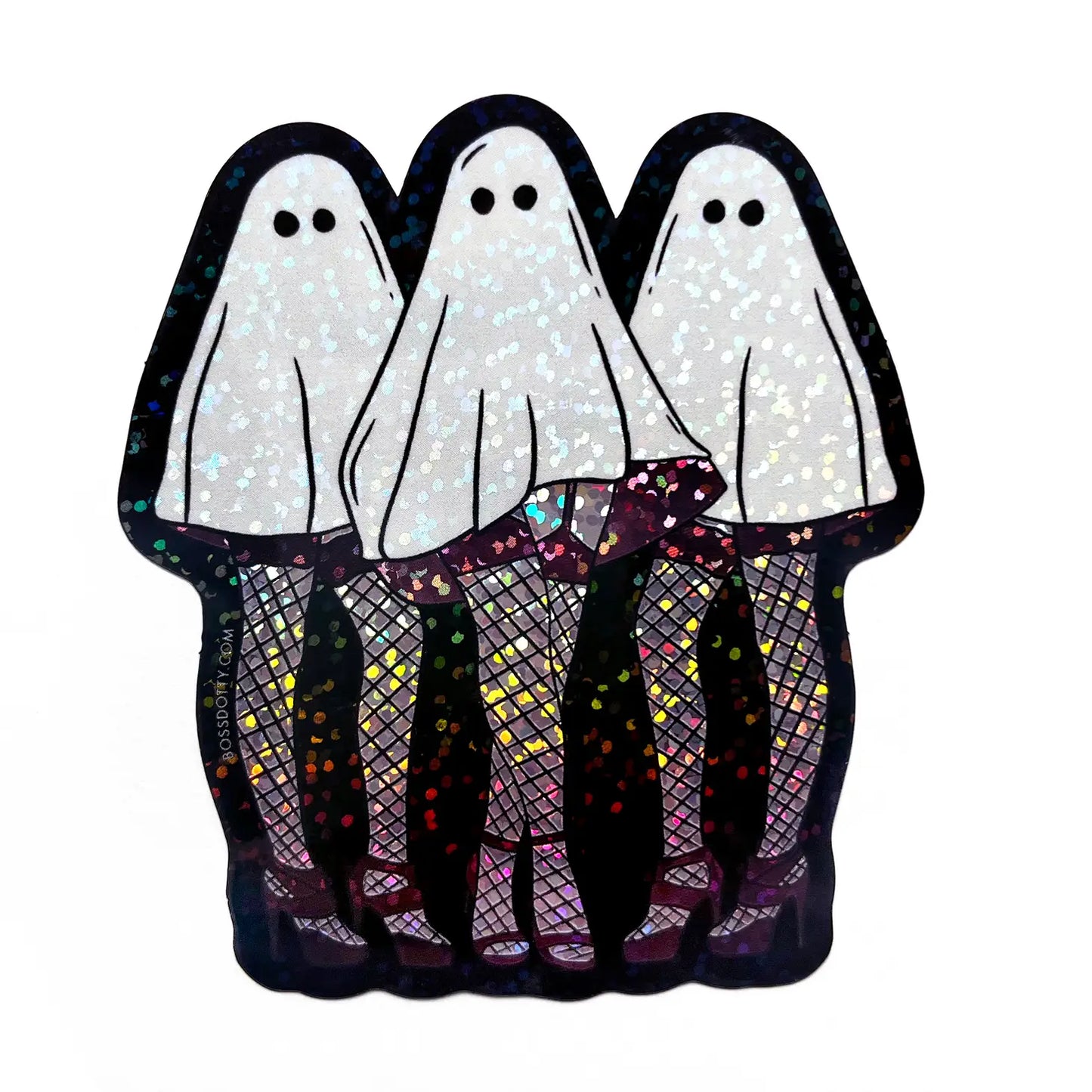 Ghoul Gang Glitter Ghost Sticker