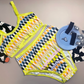 Neon + Neutral Grid High Rise Undies