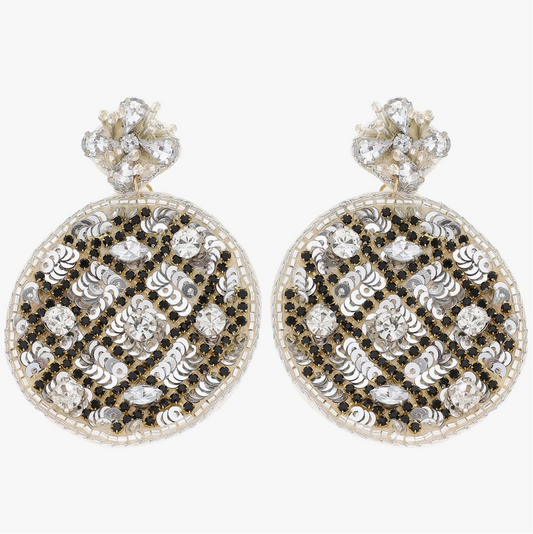 Disco Ball Beaded Earrings