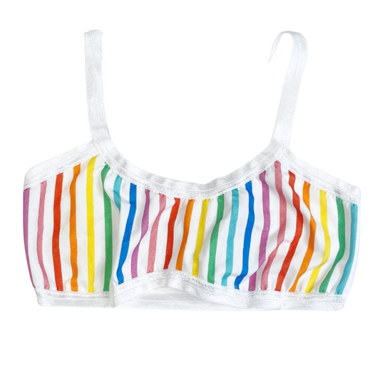 Rainbow Stripe Bandeau Bralette
