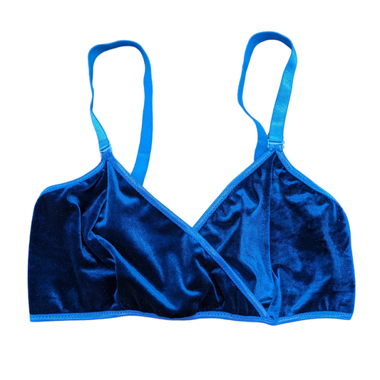 Blue Velvet Wrap Bralette