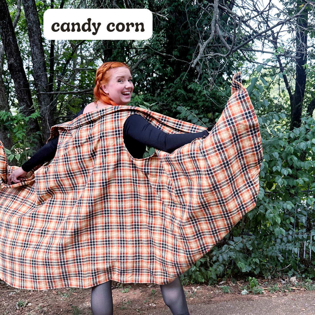 Size A Without Sleeve Fall Flannel Cape Vests 2024