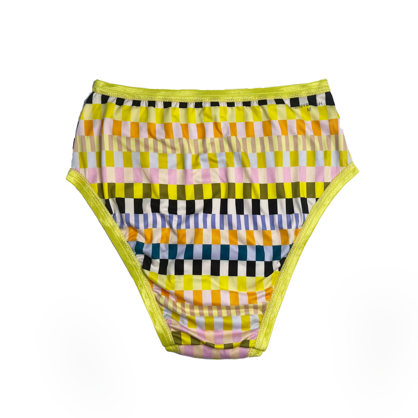 Neon + Neutral Grid High Rise Undies