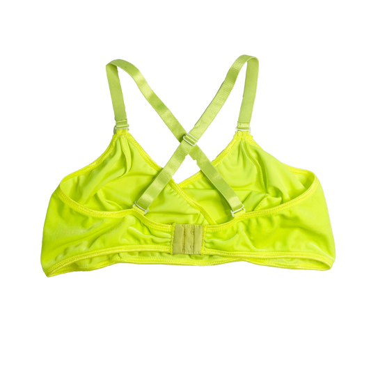 Neon Yellow Velvet Wrap Bralette