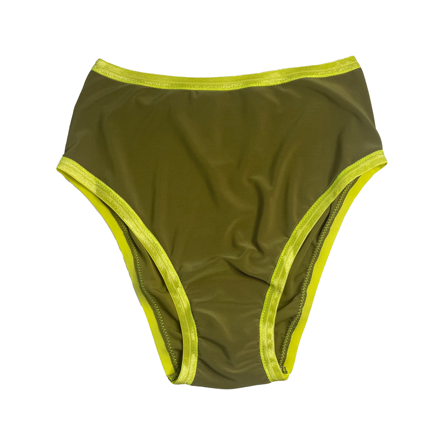 Olive Solid High Rise Undies