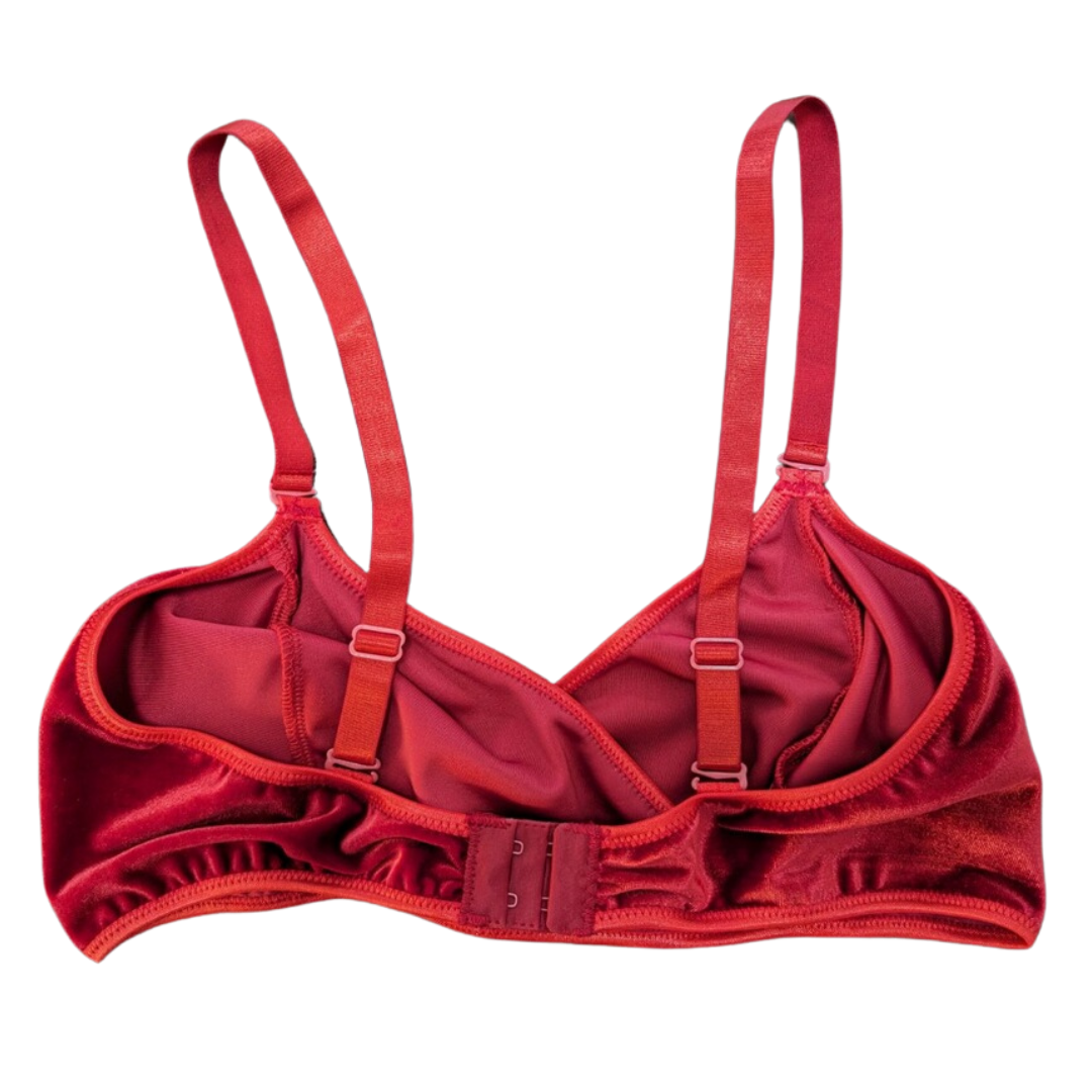 Red Velvet Wrap Bralette