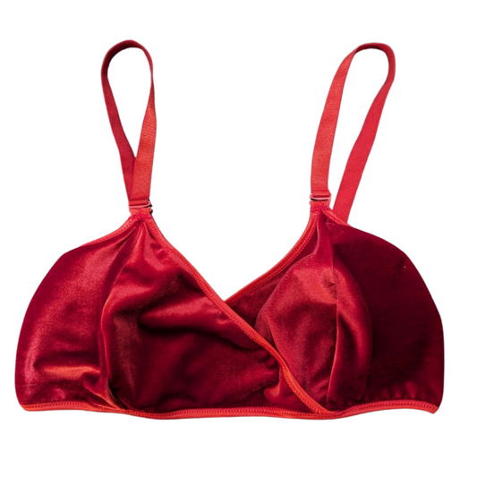 Red Velvet Wrap Bralette