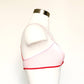 Red + Pink Colorblock Velvet Wrap Bralette