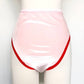 Red + Pink Colorblock Velvet High Rise Undies