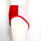 Red + Pink Colorblock Velvet High Rise Undies