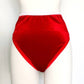 Red + Pink Colorblock Velvet High Rise Undies