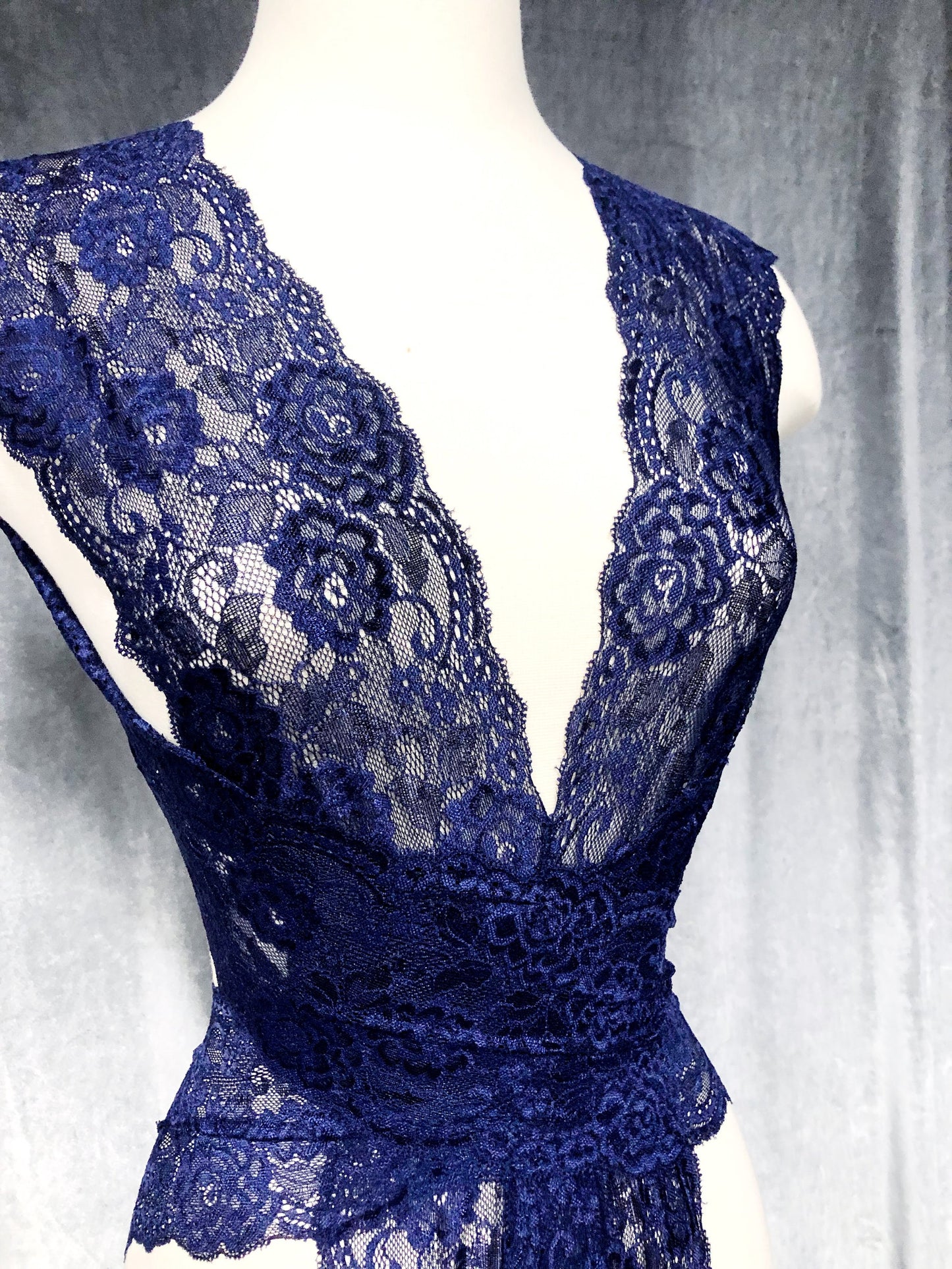 Navy Lace Bodysuit