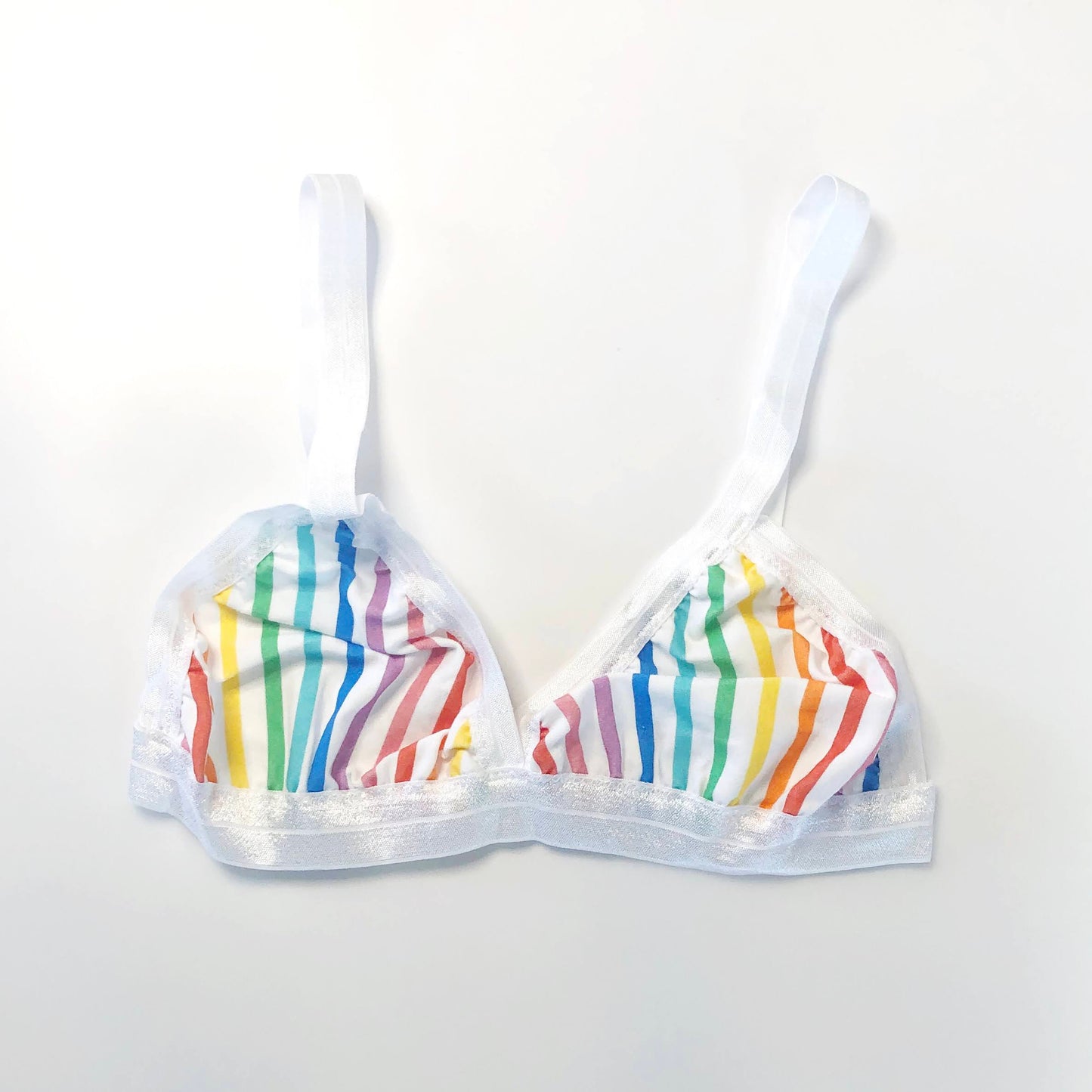Rainbow Stripe Triangle Bralette