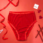 Red Solid Lingerie Set