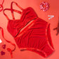 Red Solid Lingerie Set