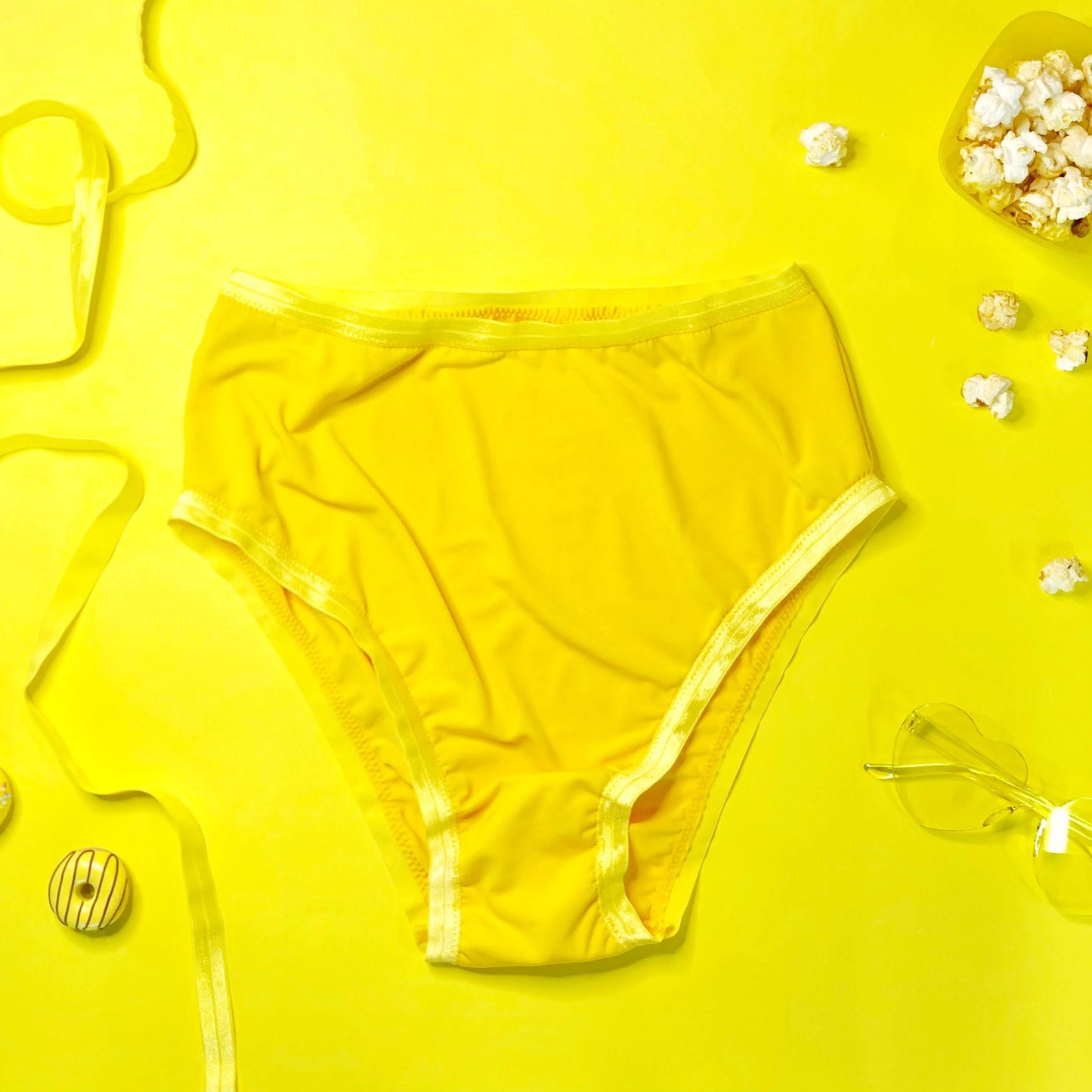 Yellow Solid High Rise Undies