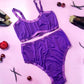 Purple Solid Bandeau Bralette