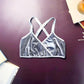 Silver Velvet Wrap Bralette