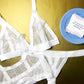 White Swiss Dot Triangle Bralette