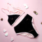 Brown + Pink Colorblock Velvet High Rise Undies