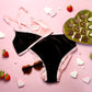 Brown + Pink Colorblock Velvet Wrap Bralette