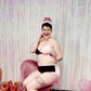 Brown + Pink Colorblock Velvet High Rise Undies