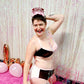 Brown + Pink Colorblock Velvet High Rise Undies