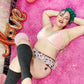 Pink Velvet Triangle Bralette