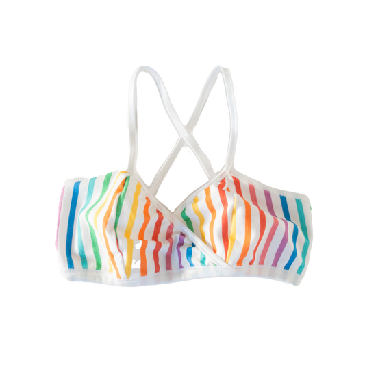 Rainbow Stripe Wrap Bralette