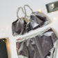 Silver Velvet Wrap Bralette