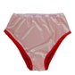 Red + Pink Colorblock Velvet High Rise Undies