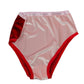 Red + Pink Colorblock Velvet High Rise Undies