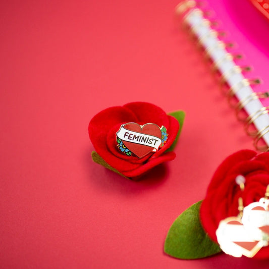 Feminist Heart Enamel Pin