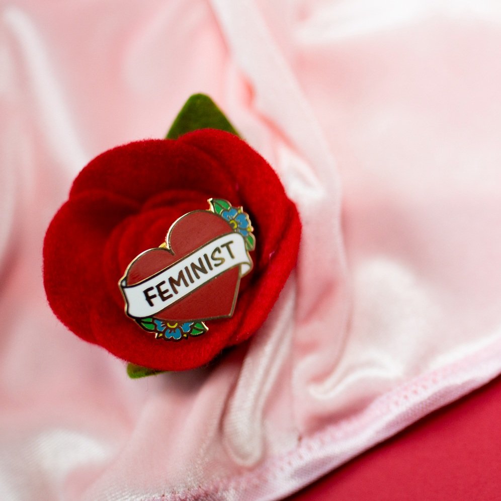 Feminist Heart Enamel Pin