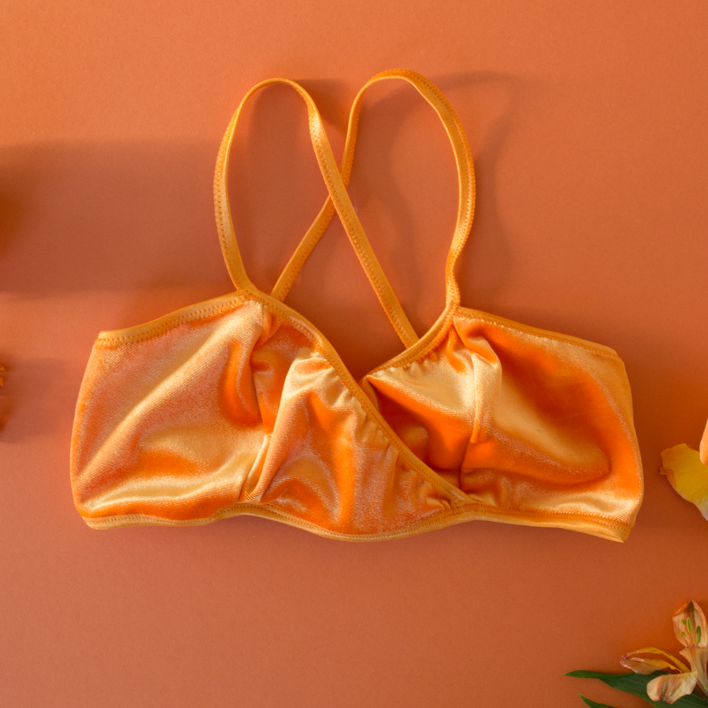 Orange Velvet High Rise Undies