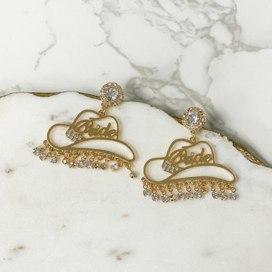 Cowgirl Crystal Bride Earrings