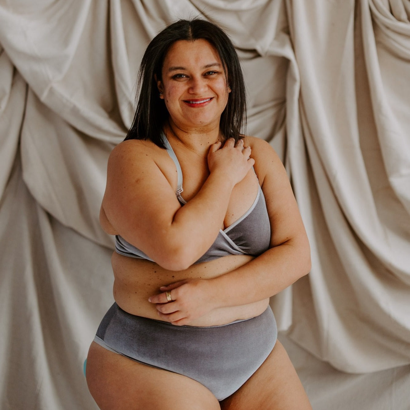 Silver Velvet High Rise Undies
