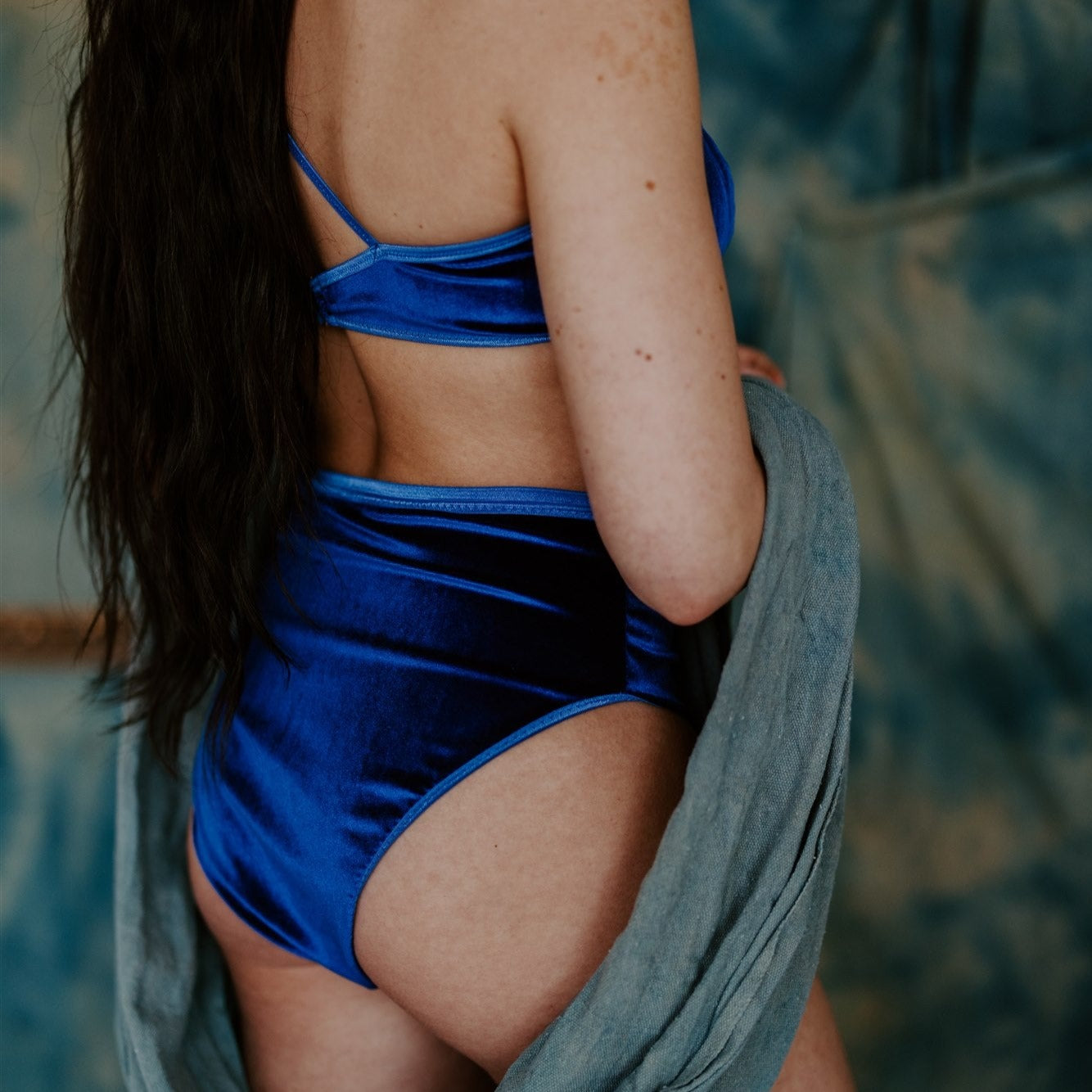 Blue Velvet High Rise Undies