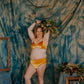 Yellow Velvet Wrap Bralette