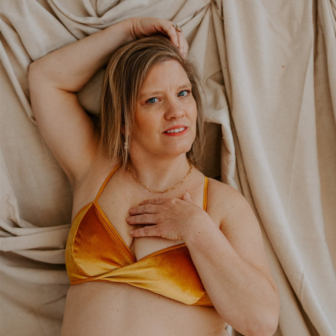 Yellow Velvet Wrap Bralette – Hey Mavens