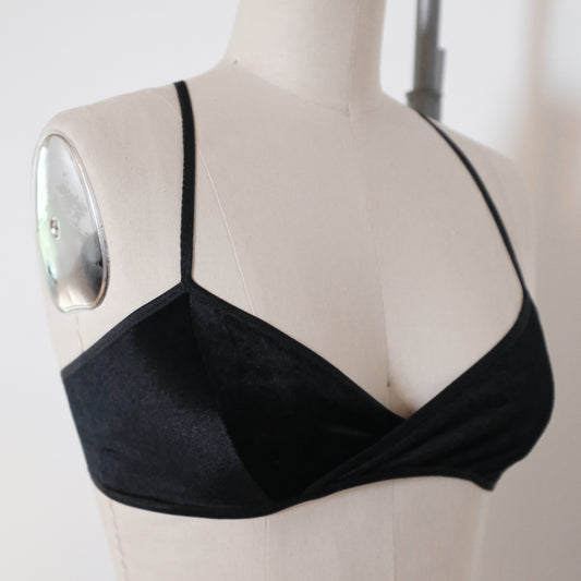 Black Velvet Wrap Bralette