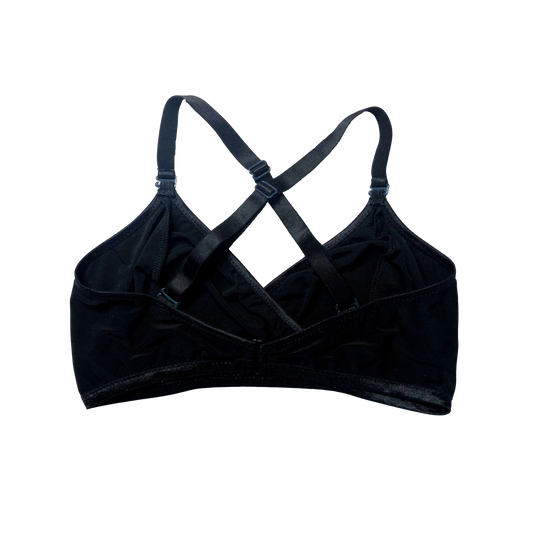 Black Solid Wrap Bralette