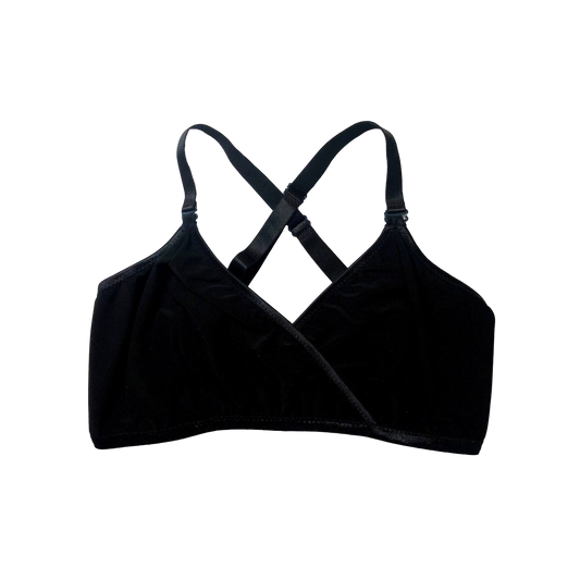 Black Solid Wrap Bralette