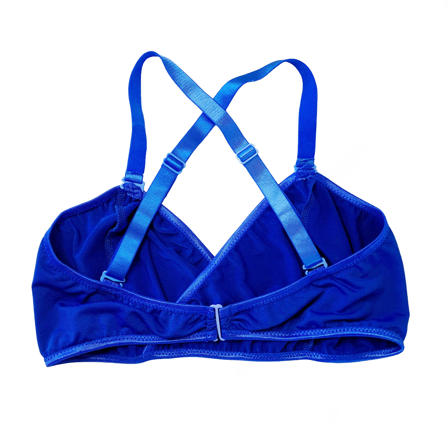 Blue Solid Wrap Bralette