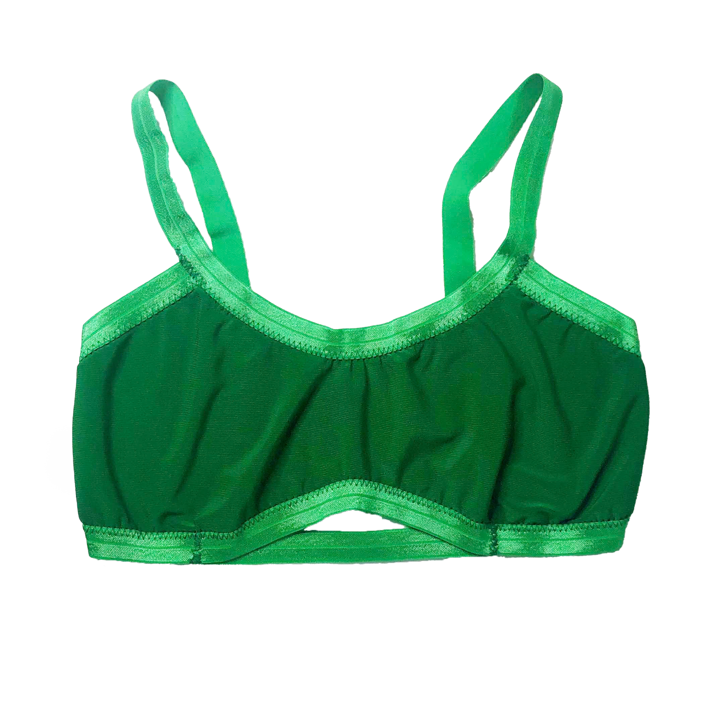 Green Solid Bandeau Bralette