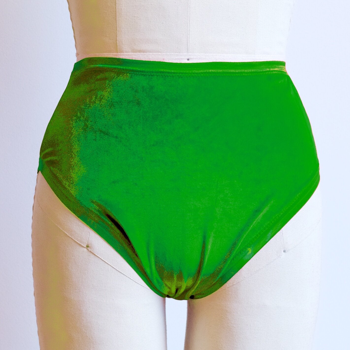 Green Velvet High Rise Undies