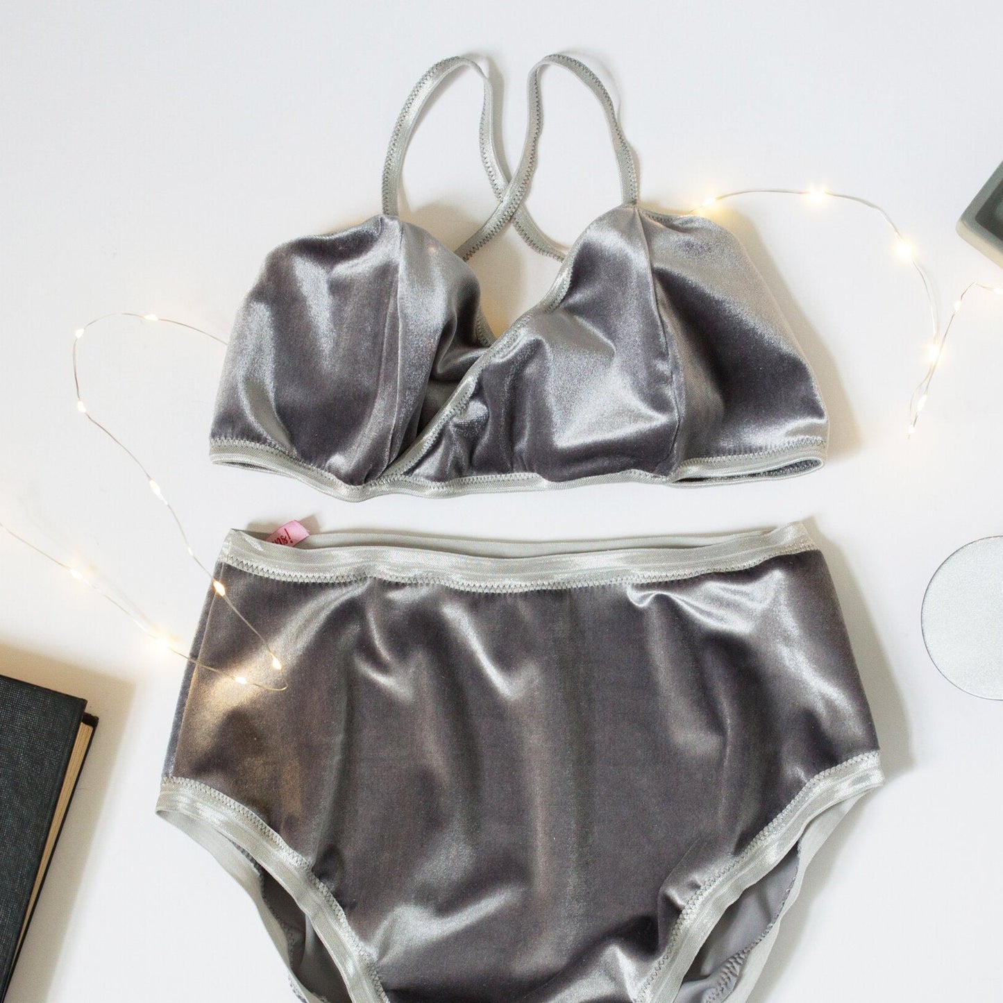 Silver Velvet High Rise Undies